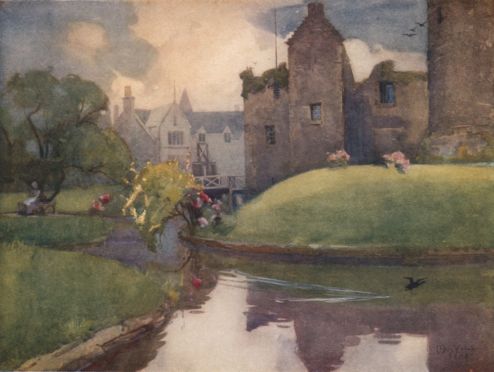 ISLE OF BUTE. 'Rothesay Castle' by Mary Young-Hunter. Scotland 1907 old print
